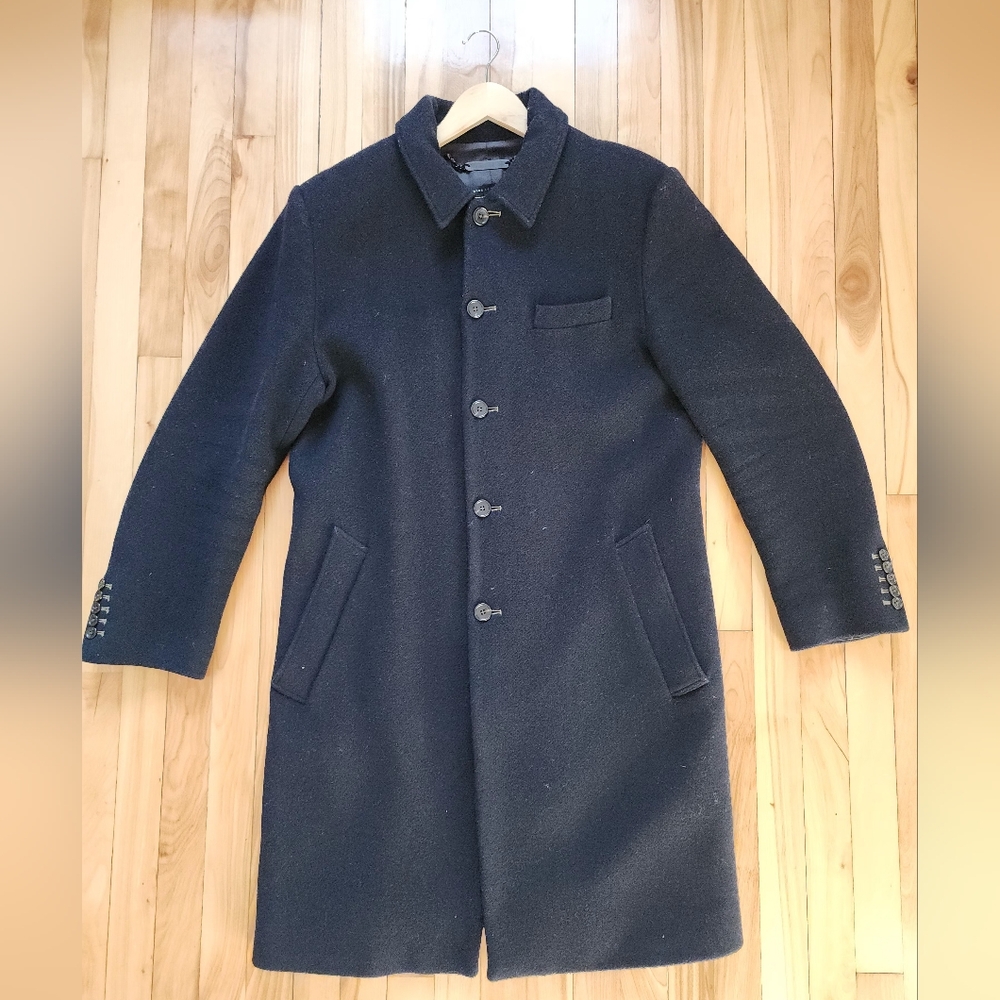 Men's Navy Coat Pardessus Marv Jacobs